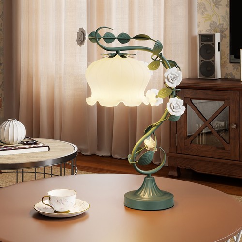 Retro bedside table - retro, lamp