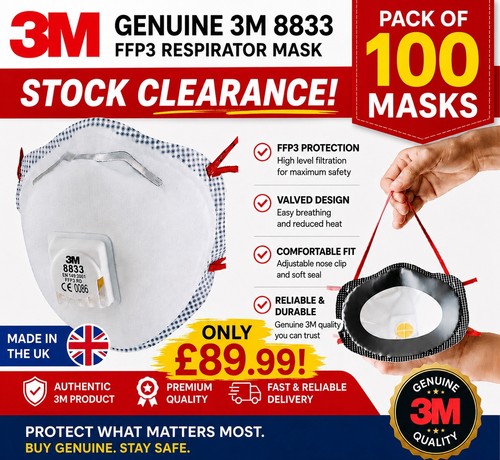 Genuine 8833 ffp3 - 3m,