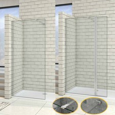 Wet Room Walk In Bath Screen Shower Enclosure 8mm Easy Clean NANO Glass 85/95/20