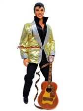 1997 Vintage Elvis Live On Stage (A)Barbie Loves Elvis Doll New with Stand