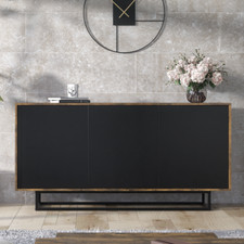 160cm Loft Retro Industrial Sideboard I Vintage Oak TV Unit Cabinet Cupboard