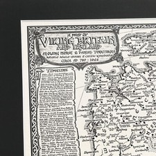 Viking Britain Map [with mount] - Fine Art by Manuscript Maps