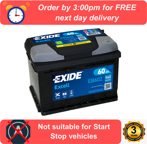 Eb602 exide excell - eb602,