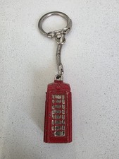 Vintage Telephone Phone Box Red Keyring