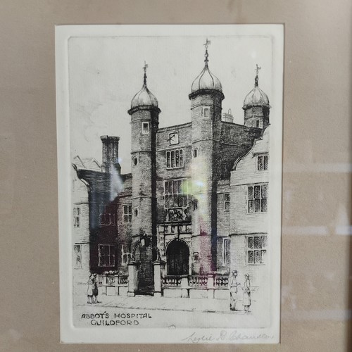 Framed original etching - framed,