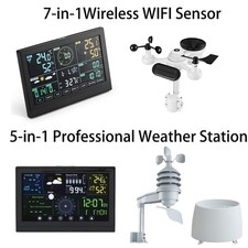 7-in-1/5-in-1 Professional Weather Station with Color Display for Indoor Outdoor