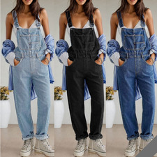Womens Denim Dungarees