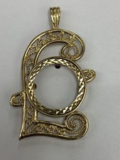 9ct Gold Pound Sign Half