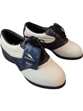 Donnay Evolution Golf Shoes White Navy Leather - UK6.5 EU40