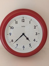 Acctim Red Metal Wall Clock 10"