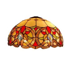 Tiffany style 16 inch Stained Glass Shade only For Pendant/Ceiling & Table