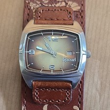 RIP CURL Surf Ocean Tech 100m WATCH brown leather strap 