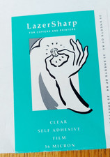 Lazersharp A4 clear self-adhesive photocopier sheets - open packet / 14 sheets