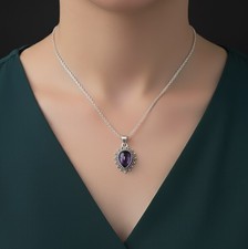 Natural Amethyst Pear Cut