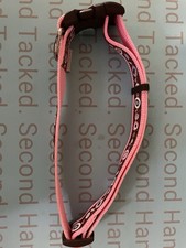 Pink And Brown Patterned Dog Collar Large