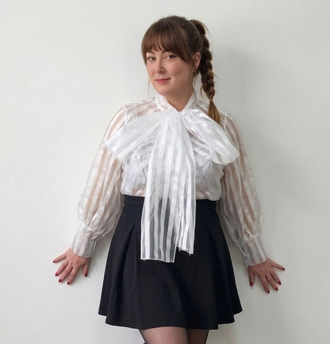 Sheer white chevron - sheer,