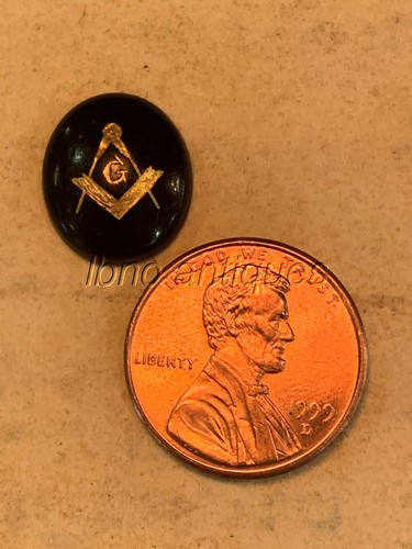 Antique masonic onyx oval - antique,