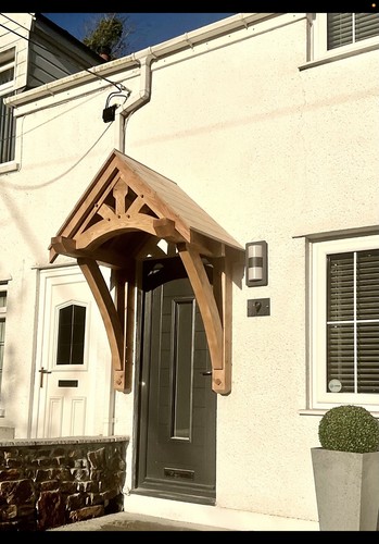 Solid oak porch canopy kit - oak,