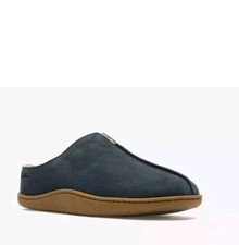 Clarks Home Mule Men's Navy Suede Leather Warm Lined Slippers UK 11 G EU  46.