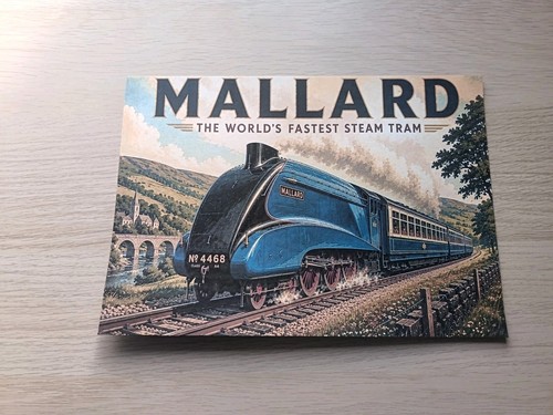 Mallard 4468 steam - steam, print