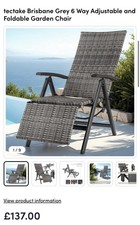 2x NEW Garden Recliner Chairs