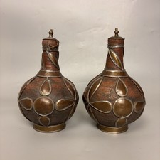 Pair Moroccan Terracotta Qirba