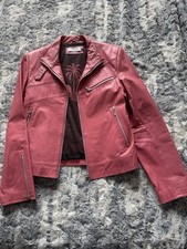 Red Herring Pink Leather Jacket Size 12