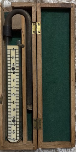 Vintage boxed mining manometer - boxed,