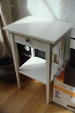 Ikea Hemnes White Wooden Bedside Table