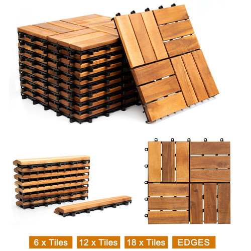 Interlocking wooden decking - interlocking,