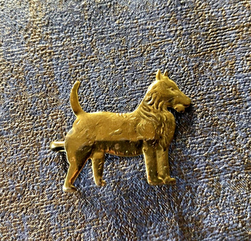 Vintage circa 1940s brass dog - 1940s,