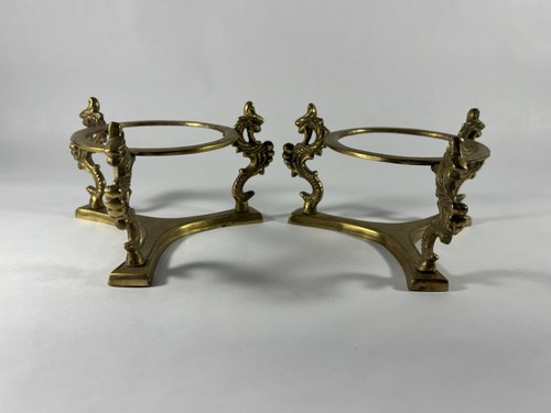 Vtg solid brass dragon - solid,