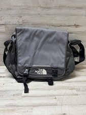 The North Face Messenger Bag Gray Black Laptop Shoulder Travel Work Crossbody