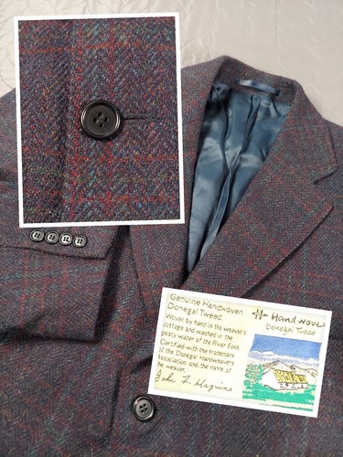 Donegal tweed blazer mens 44l - donegal,