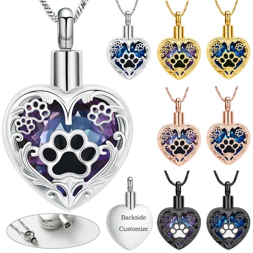 Paw prints heart urn - heart,