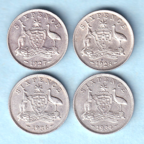 Australia sixpences 1927 - sixpences,