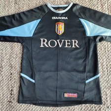 Aston Villa FC vintage Goalkeeper 2003/2004 Diadora KIDS Youth FOOTBALL SHIRT 