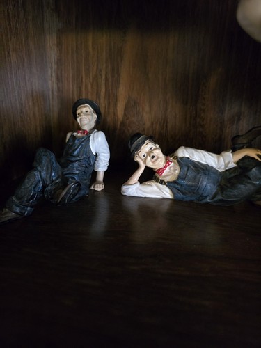 Laurel and hardy figures - and, in