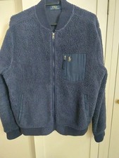 Ralph Lauren Navy Fleece Lined Bomber Jacket Medium