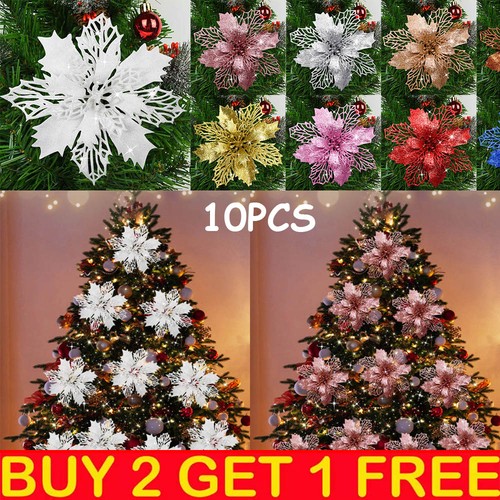 10x large poinsettia glitter - 10x,