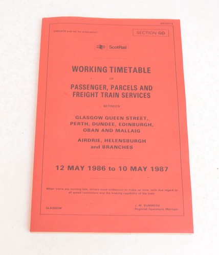 Railway working timetable - railway,