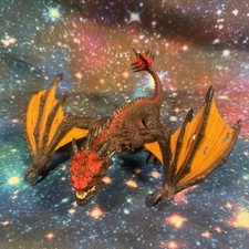 Schleich ELDRADOR Dragon Flyer Fighter 73527 8” Black Orange Red Night Hunter