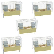 5 x Clear 5x20mm PCB Fuse Holder W/Cover