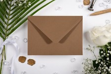 C6/A6 114x162mm Brown Ribbed Kraft Envelopes 100gsm Free UK P&P - Weddings
