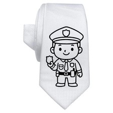 'Police Man Hero' White Tie /