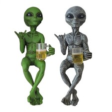Alien Figurine Beer Drinking