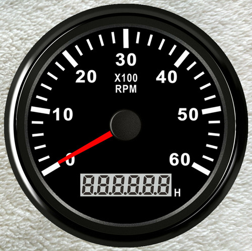 85mm black tachometer