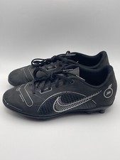 Nike Vapor 14 Club FG MG Kids Black & Silver Football Boots Size UK4 EUR36.5