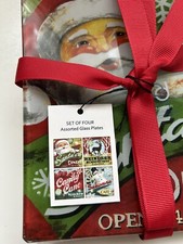 New Christmas Santa Plates Set of 4 – 6”x6” Festive Holiday Dinnerware