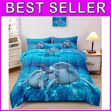 Teal Ocean Comforter Set for